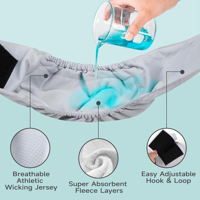 Male Dog Diapers, High Absorbing Belly Bands for Male Dogs, Washable Reusable Wraps (5 Pack)