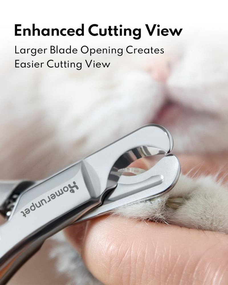 Homerunpet Stainless Steel Pet Nail Clippers for Small Dogs & Cats - Safe & User Friendly Design for Easy Nail Trimming - Universal Fit for Pet Care Enthusiasts