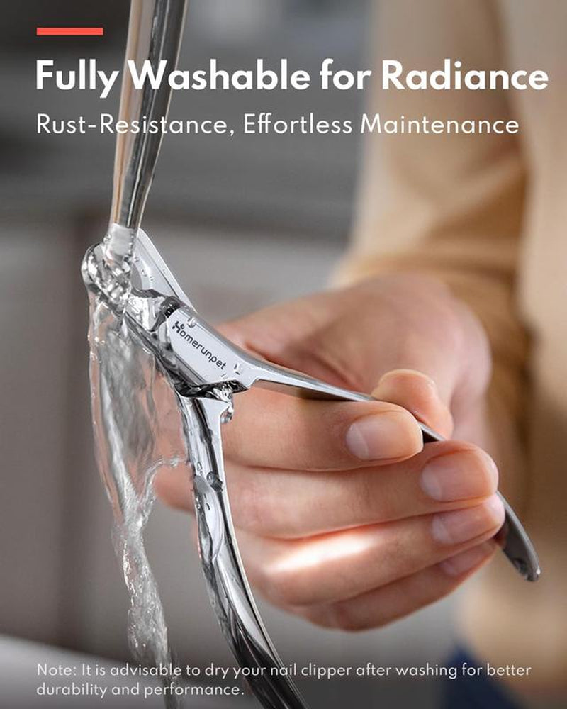 Homerunpet Stainless Steel Pet Nail Clippers for Small Dogs & Cats - Safe & User Friendly Design for Easy Nail Trimming - Universal Fit for Pet Care Enthusiasts